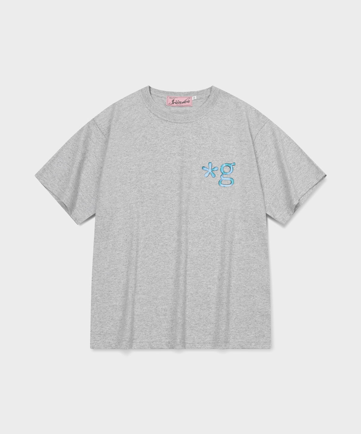 글런든(GRUNDEN) TURQUOISE LOGO T-SHIRT (MELANGE GREY)