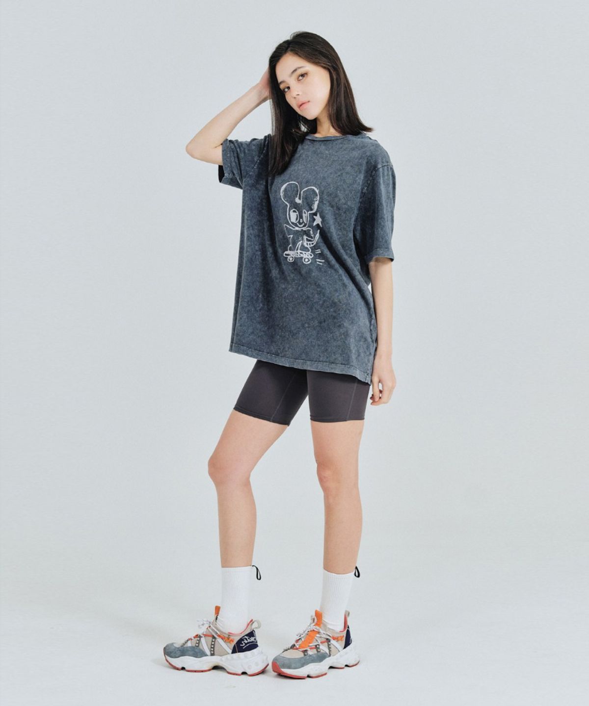 비나앤코(VINAANDCO) 4부 힙업레깅스 - 다크그레이 (XS/S/M/L)