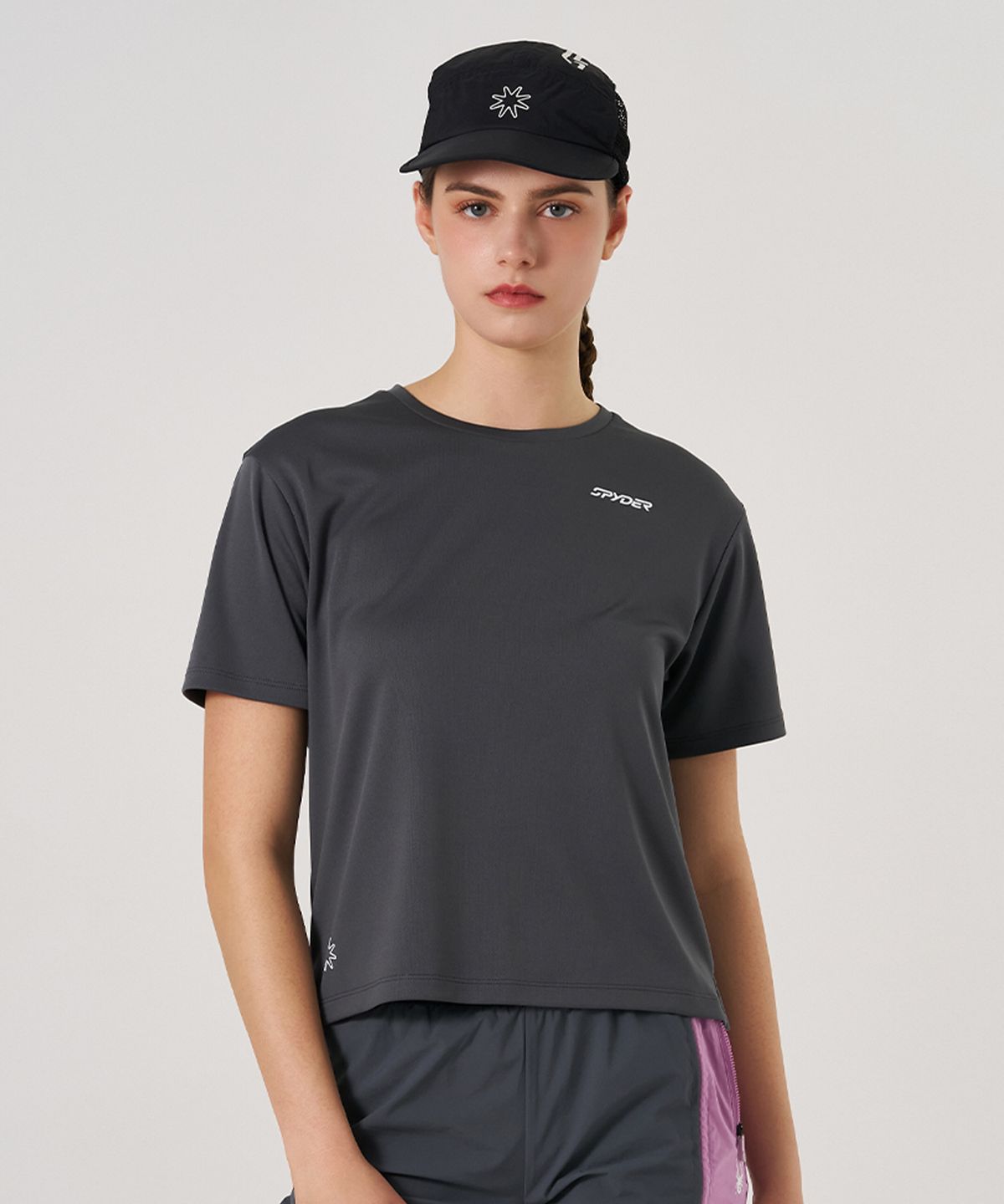 스파이더(SPYDER) 여성 러닝 라이프 반팔 티셔츠 SPLMCNRS381WCGR