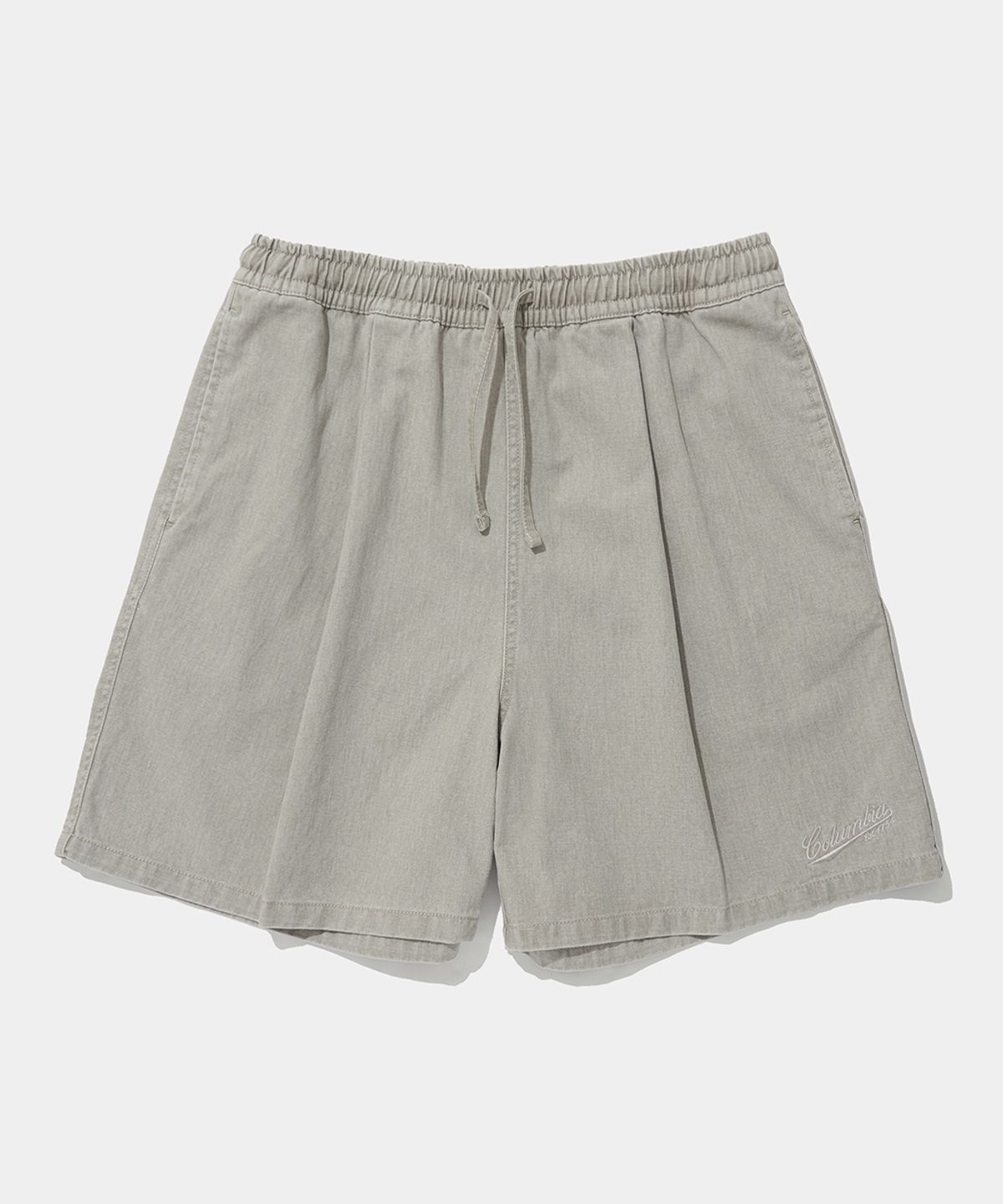 컬럼비아 유니버시티(COLUMBIA UNIVERSITY) TAIL LOGO PINTUCK WASHED TWILL SHORTS PANTS_GRAY