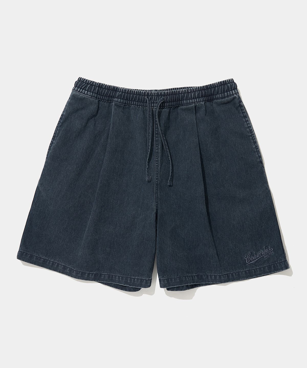 컬럼비아 유니버시티(COLUMBIA UNIVERSITY) TAIL LOGO PINTUCK WASHED TWILL SHORTS PANTS_NAVY