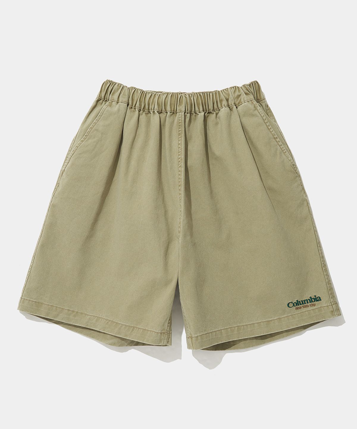 컬럼비아 유니버시티(COLUMBIA UNIVERSITY) NYC EMB WASHED TWILL SHORTS PANTS_BEIGE