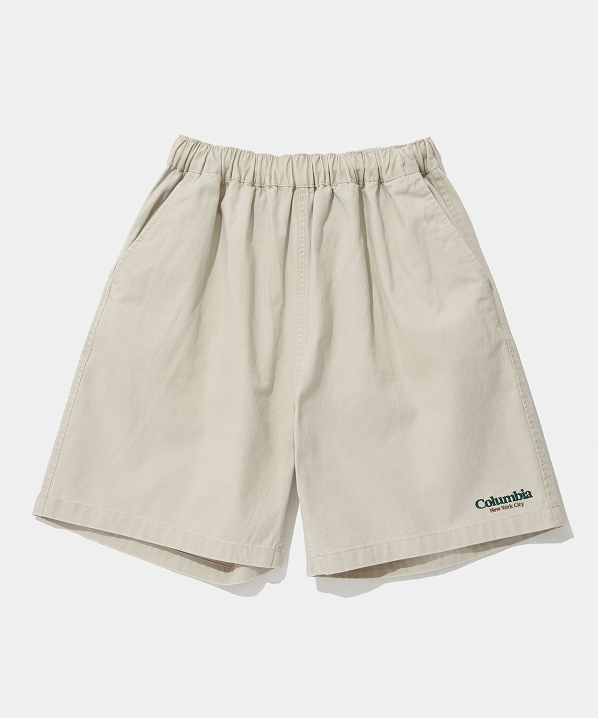 컬럼비아 유니버시티(COLUMBIA UNIVERSITY) NYC EMB WASHED TWILL SHORTS PANTS_CREAM