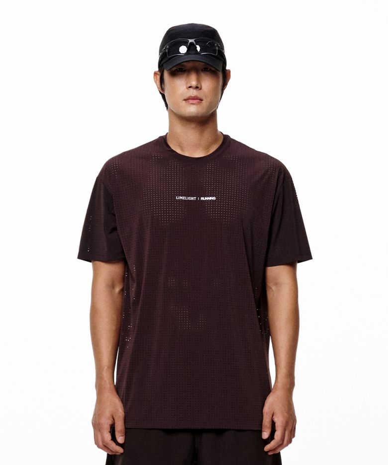 LLR 로고 러닝 티셔츠 (브라운/화이트)