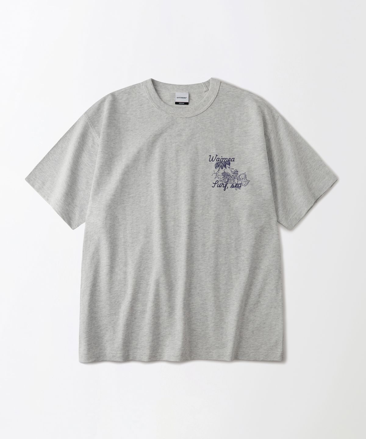 아웃스탠딩(OUTSTANDING) V.S.C TEE(TROPIC)_1%MELANGE GRAY