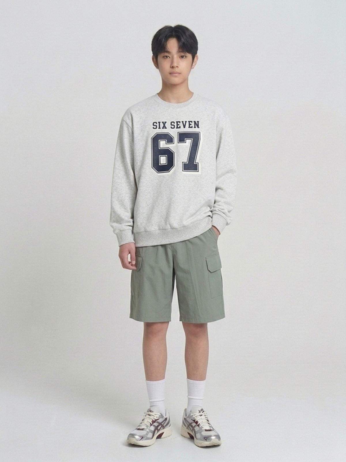 행텐 틴즈(HANGTEN TEENS) 틴즈 나일론 5부 카고 팬츠_394(14570-037-410-41)