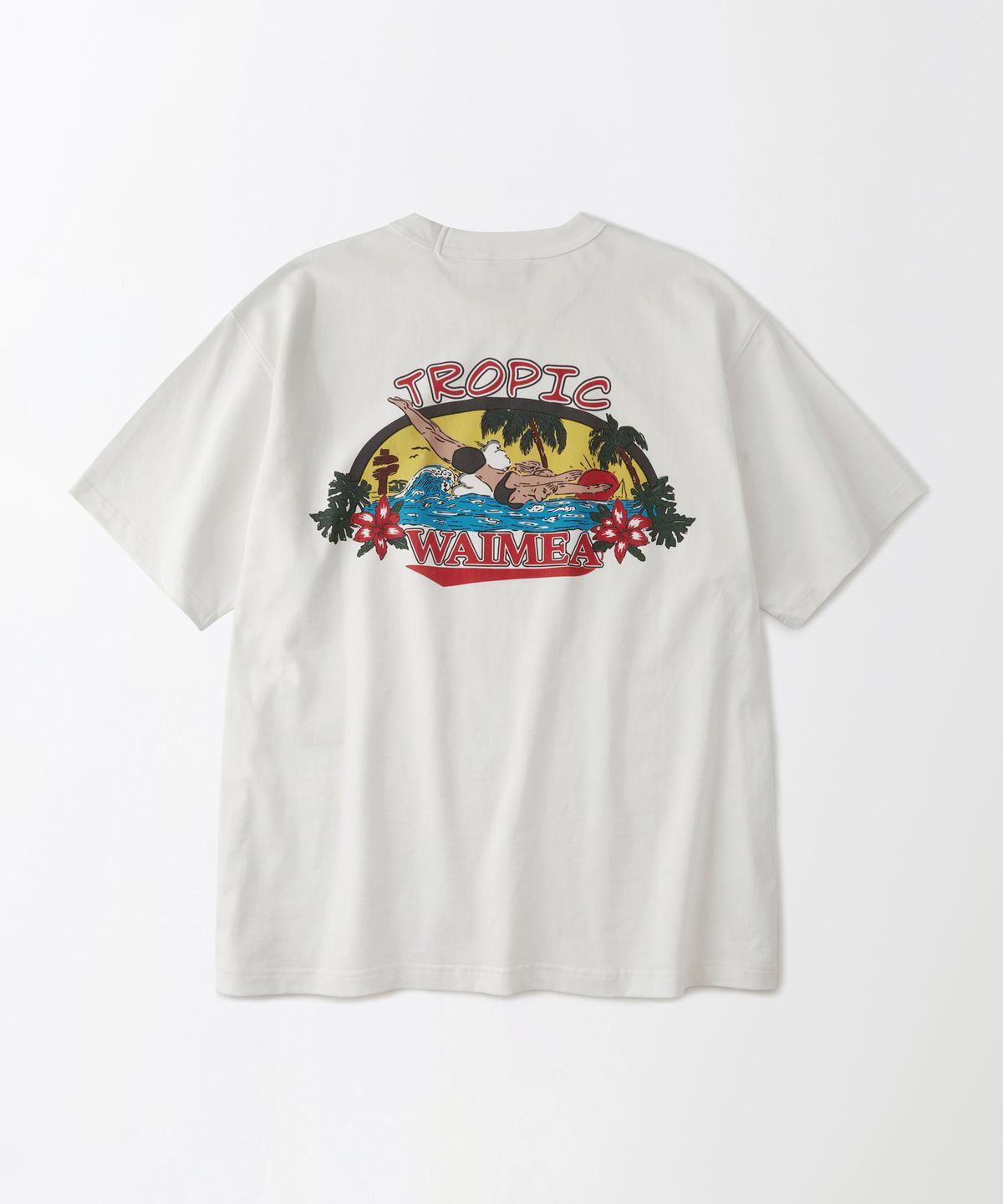 아웃스탠딩(OUTSTANDING) V.S.C TEE(TROPIC)_OFF WHITE