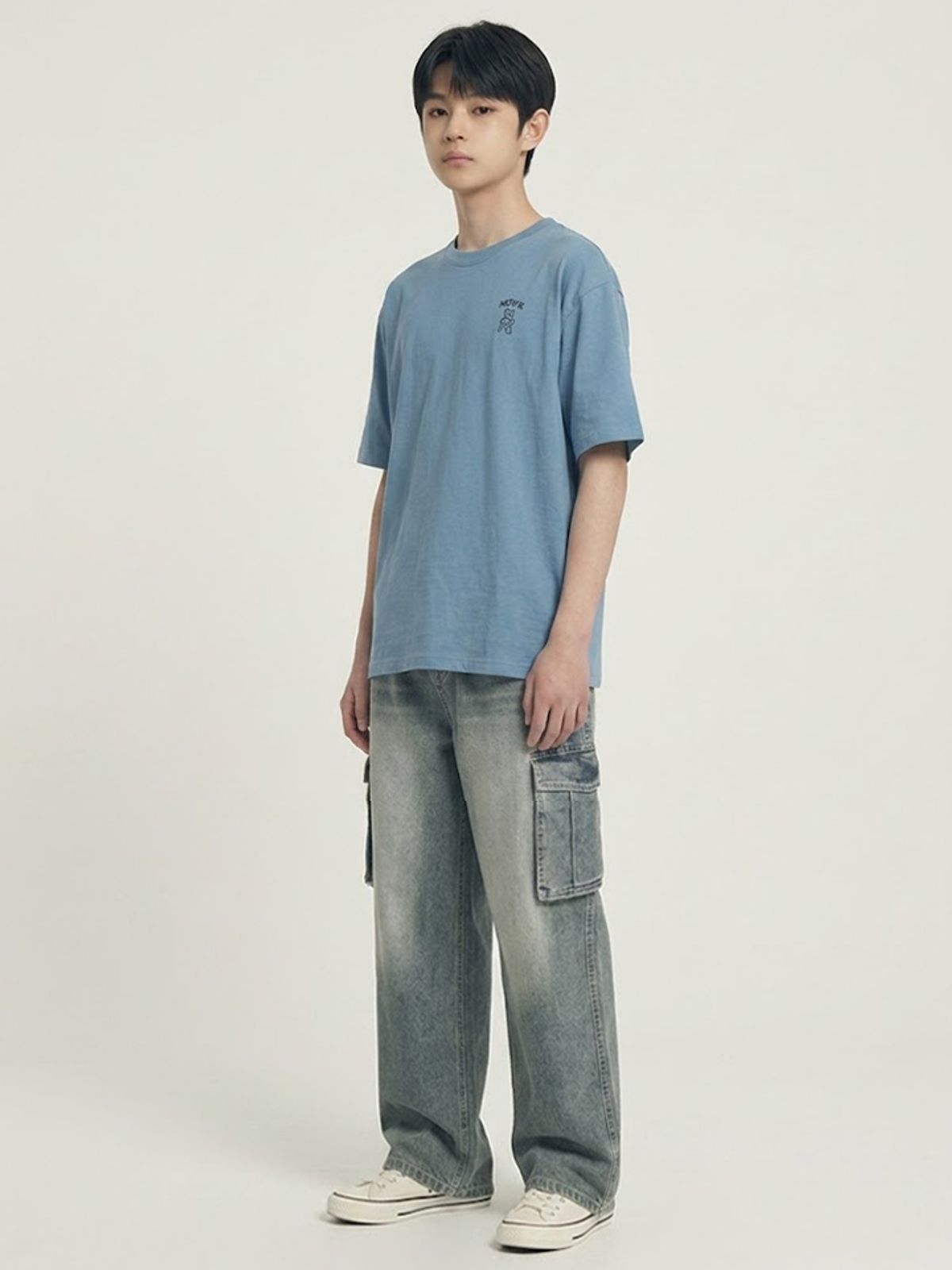 행텐 틴즈(HANGTEN TEENS) 틴즈 카고 와이드 데님팬츠_244(14570-055-404-10)