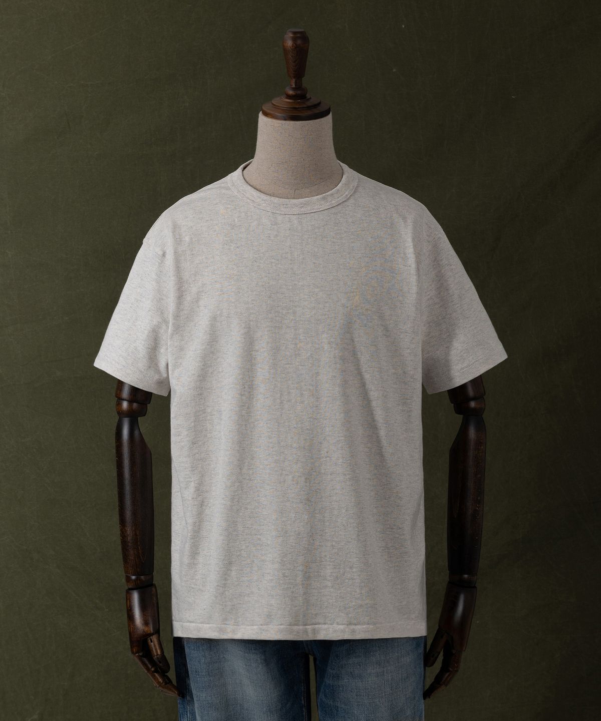 아웃스탠딩(OUTSTANDING) JAPANESE TENJIKU JERSEY TUBULAR TEE_1%OATMEAL