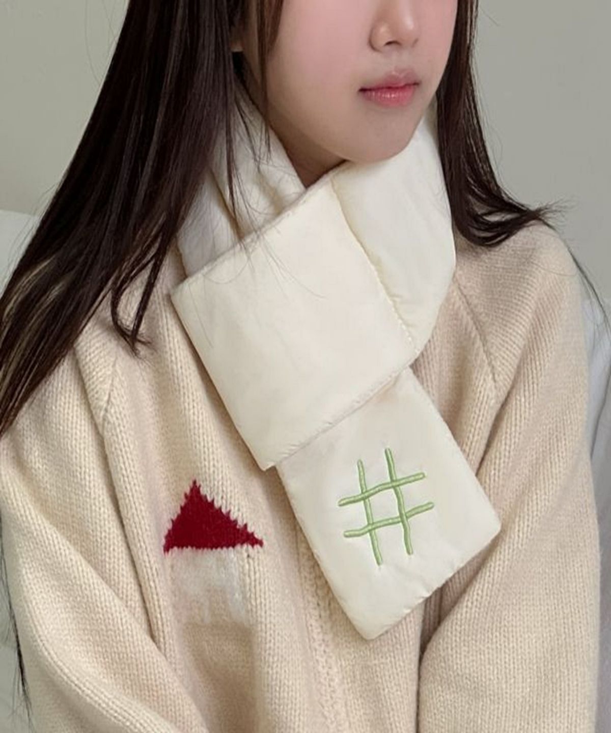 유오코(UOCO) 메론빵 패디드 머플러 [빵-반죽]