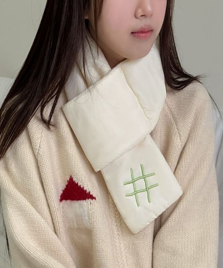 메론빵 패디드 머플러 [빵-반죽]