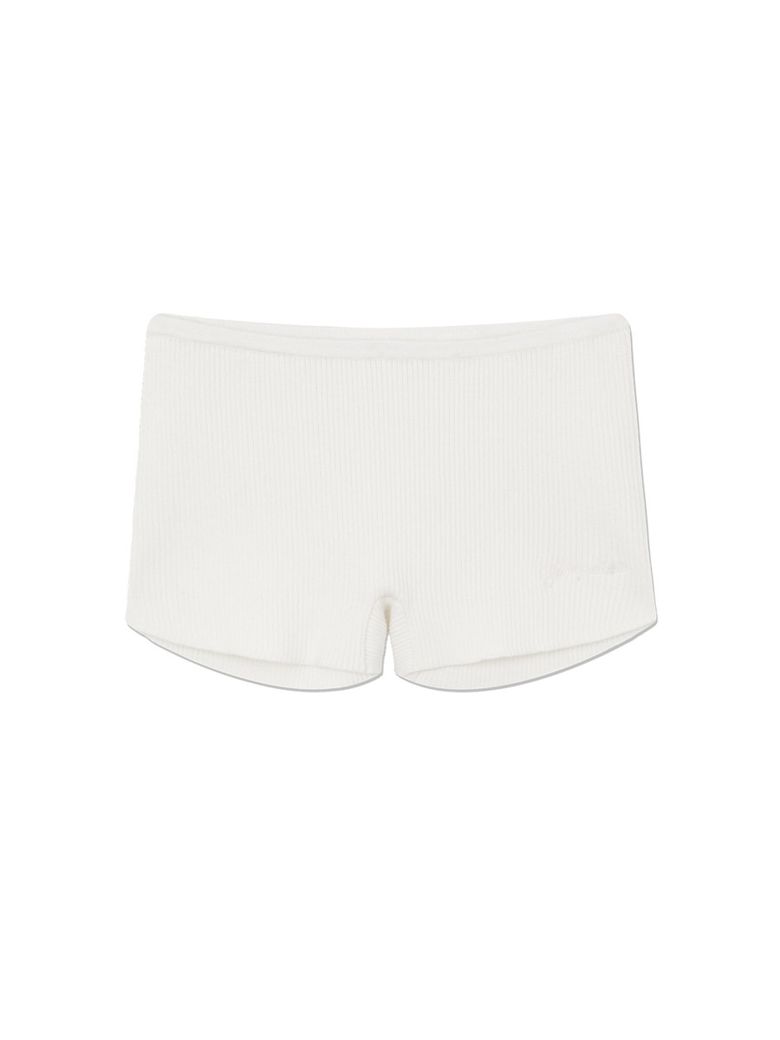 G KNIT REST SHORTS (WHITE)