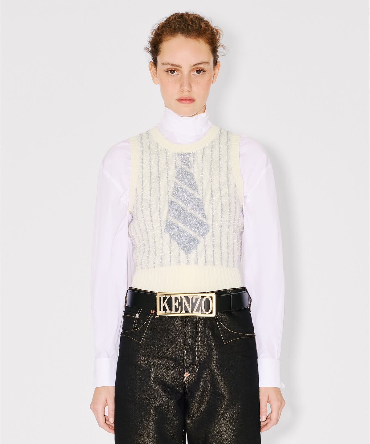 겐조(KENZO) 여성 26SS 트롱프뢰유 베스트_K265AWV102WHX