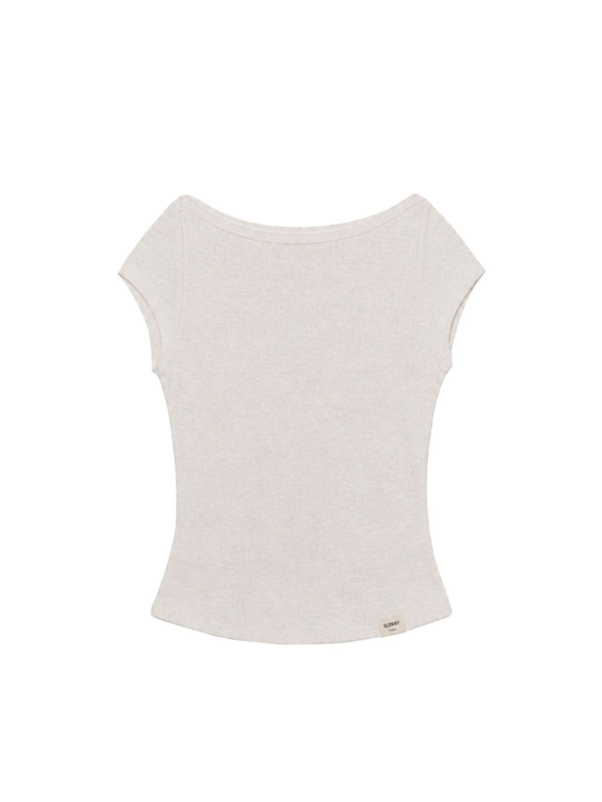 글로니(GLOWNY) G CLASSIC BOAT NECK TEE (OATMEAL)