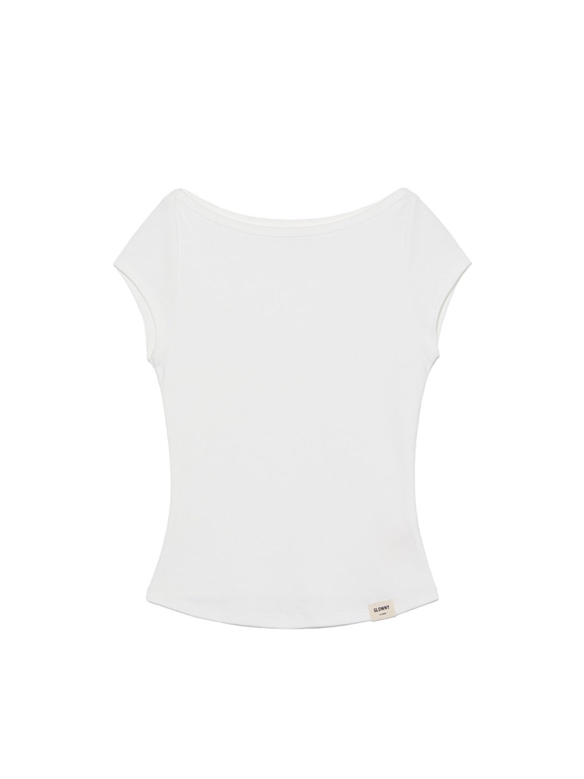 글로니(GLOWNY) G CLASSIC BOAT NECK TEE (WHITE)