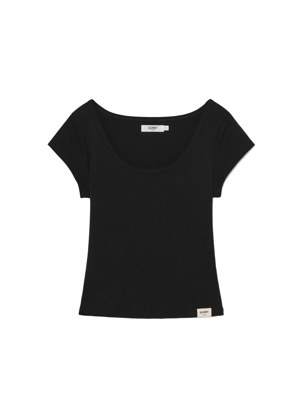 글로니(GLOWNY) G DEEP SCOOP TEE (BLACK)