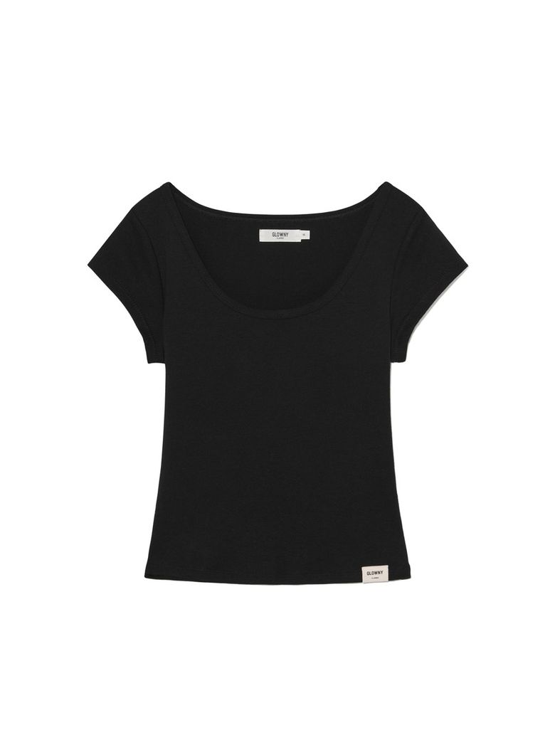 G DEEP SCOOP TEE (BLACK)