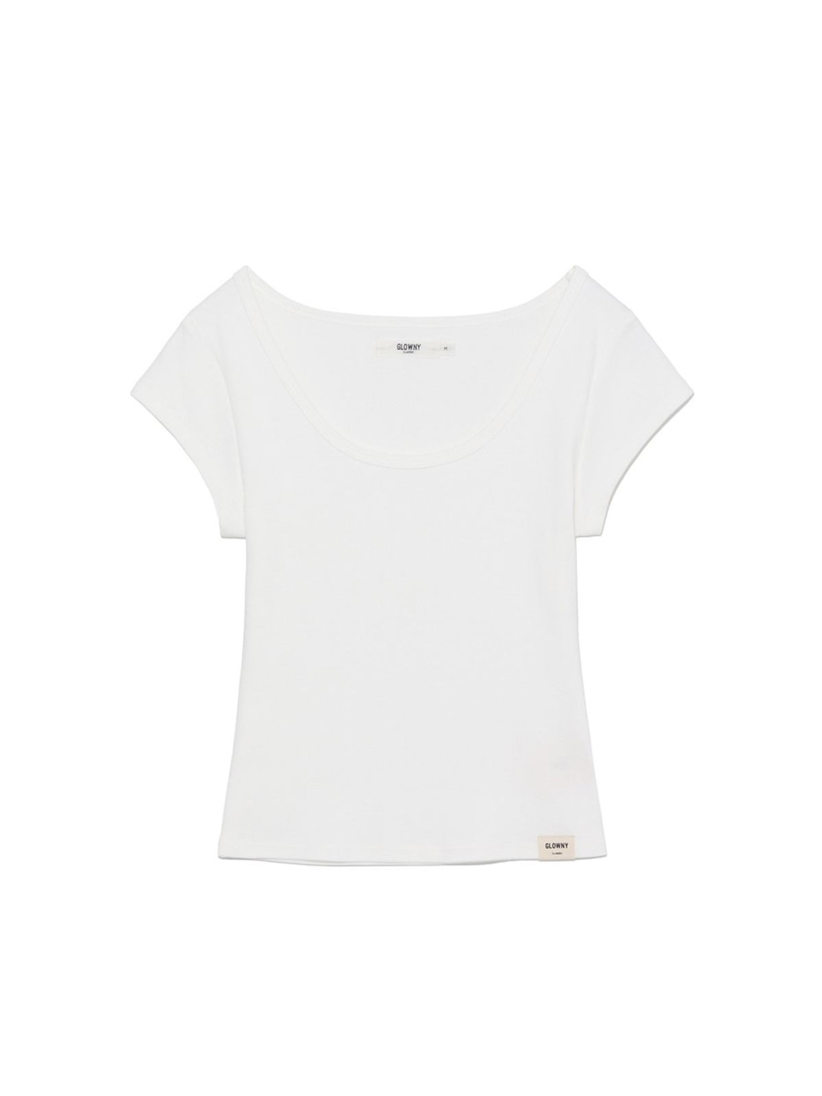 글로니(GLOWNY) G DEEP SCOOP TEE (WHITE)