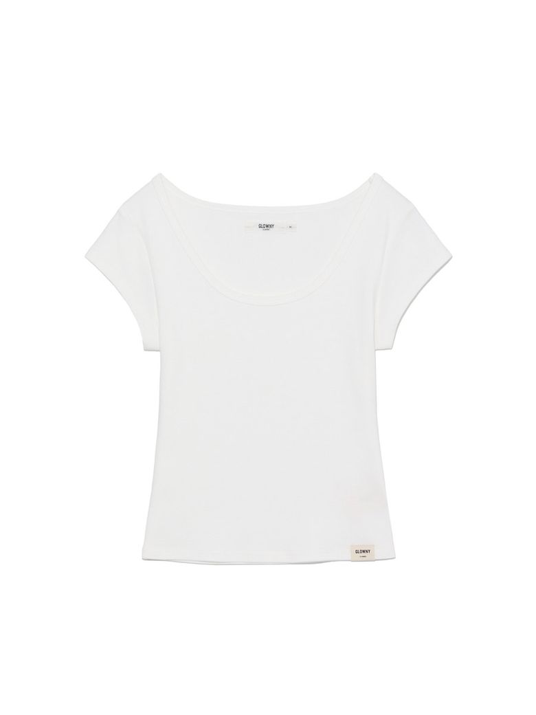 G DEEP SCOOP TEE (WHITE)