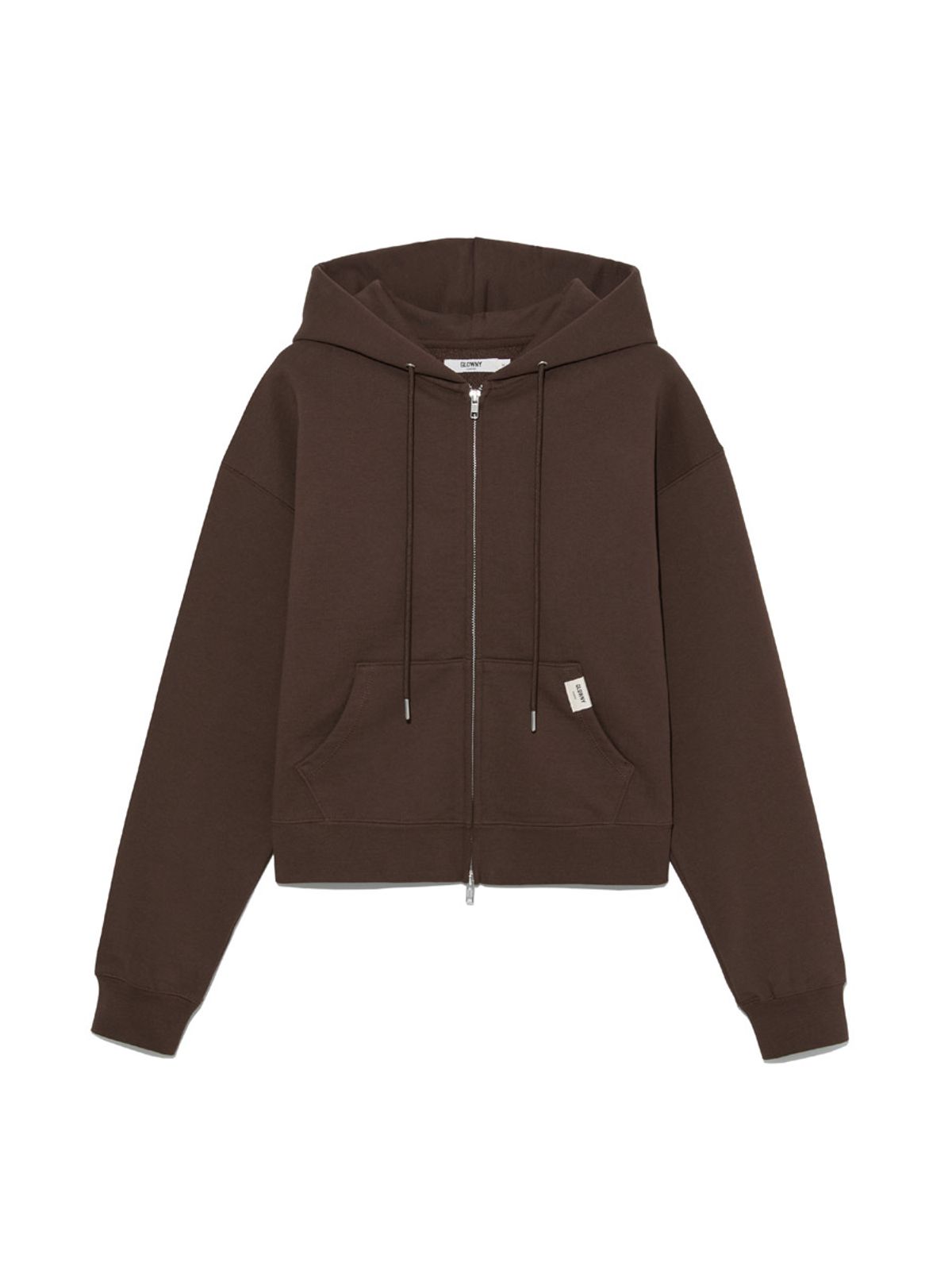 글로니(GLOWNY) G STANDARD ZIP-UP HOODIE (BROWN)