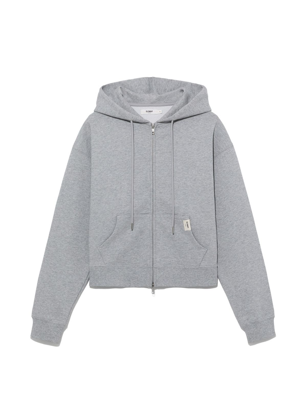 글로니(GLOWNY) G STANDARD ZIP-UP HOODIE (MELANGE GRAY)