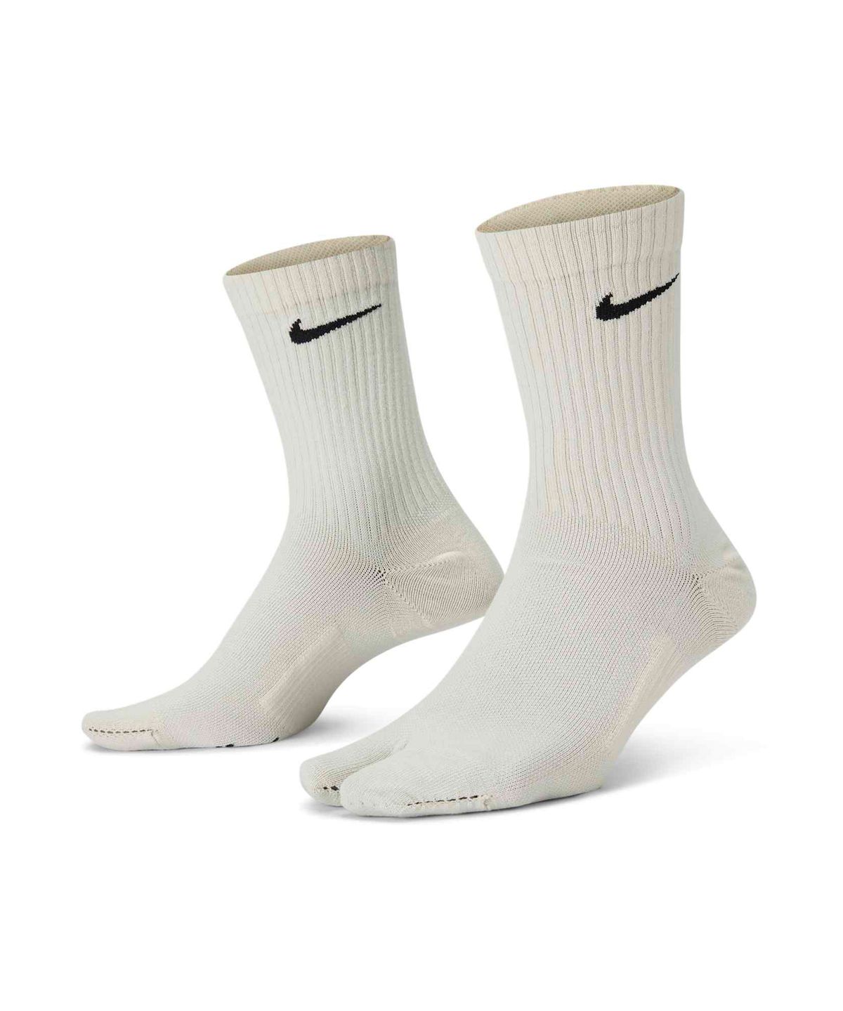 나이키(NIKE) 에브리데이 플러스 라이트웨이트 크루 스플릿 토 양말 - 라이트 본:블랙 / DX1158-072