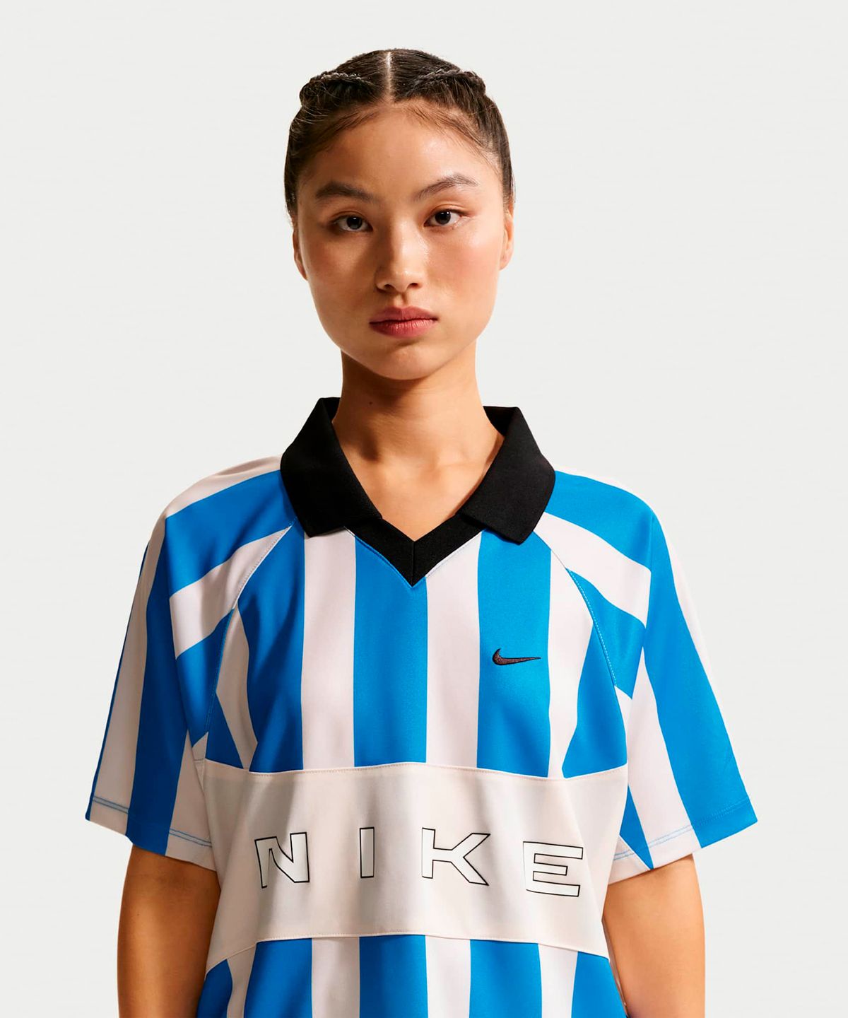 나이키(NIKE) 스포츠웨어 오버사이즈 저지 W - 라이트 포토 블루:초크:라이트 포토 블루:블랙 / IO0914-435
