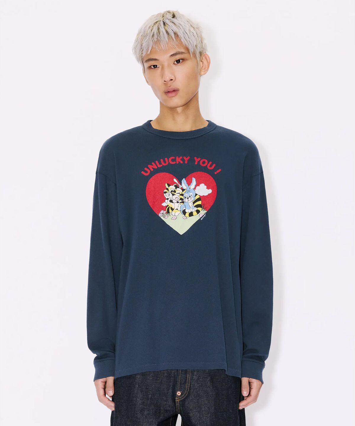 겐조(KENZO) 남성 겐조 카툰 릴렉스 롱 슬리브 티셔츠_K265AMTC06NYX