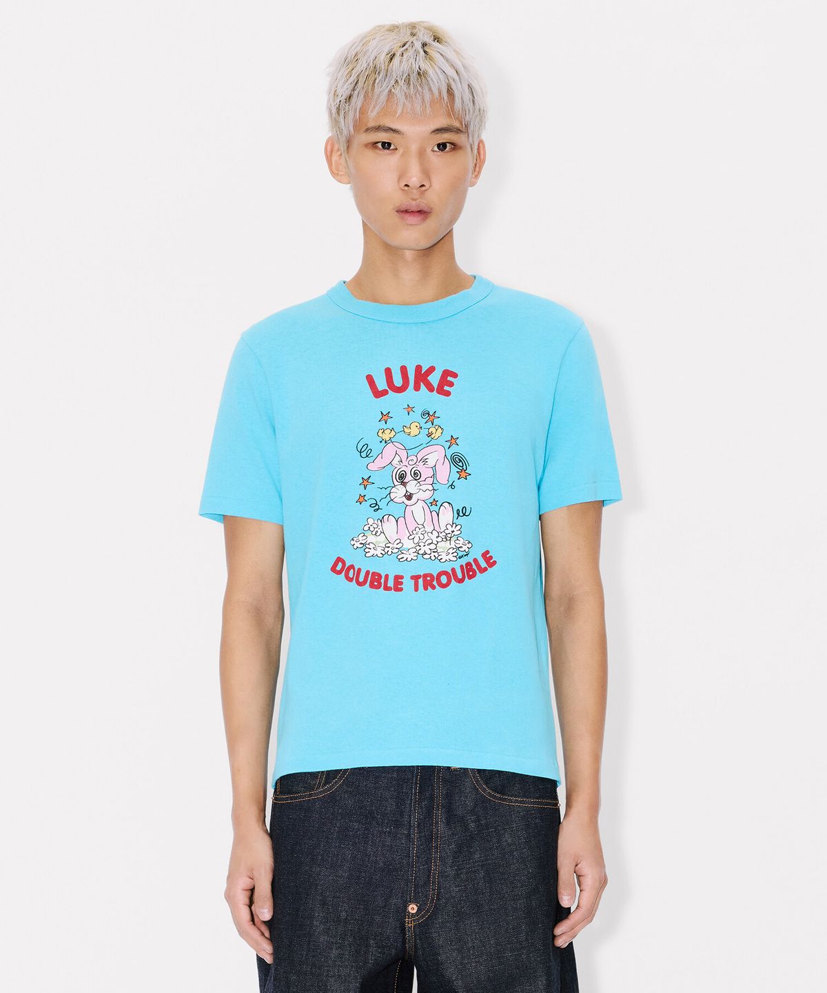 겐조(KENZO) 남성 겐조 카툰 루크 슬림 티셔츠_K265AMTC08TQX