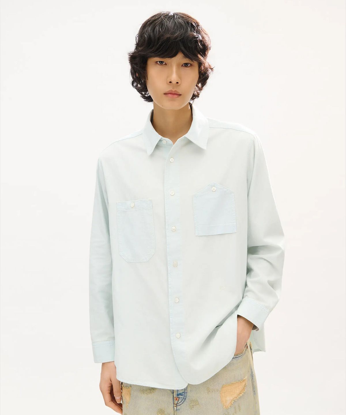 겐조(KENZO) 남성 26SS 워크웨어 셔츠_K265AMI105BLX