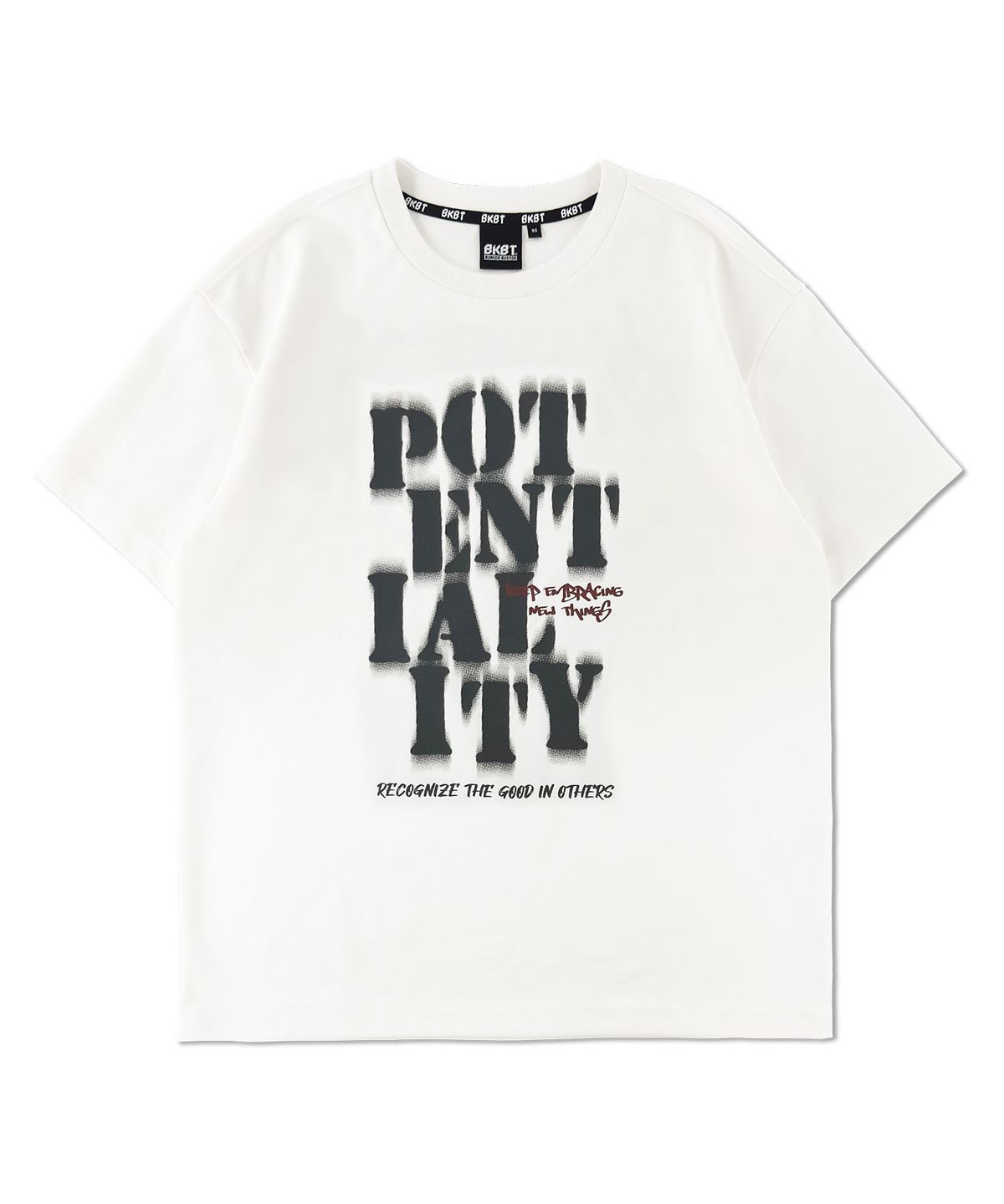 벙커버스터(BUNKERBUSTER) 그런지 레터링 프린트 반팔티 MQ7TU426_OFF WHITE