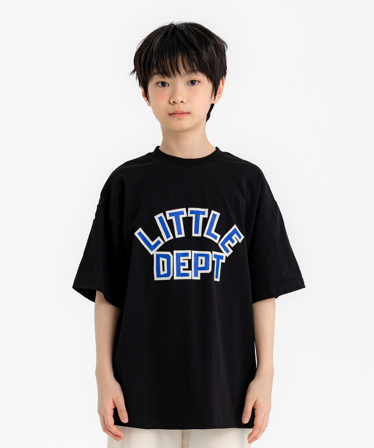 리틀뎁(LITTLE DEPT) 컴포트 롤업 티셔츠 Black