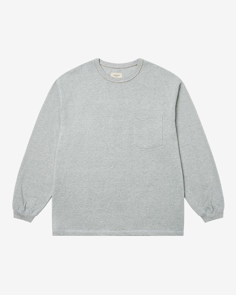 3N605 Utility Poket Long Sleeve (Melange Gray)