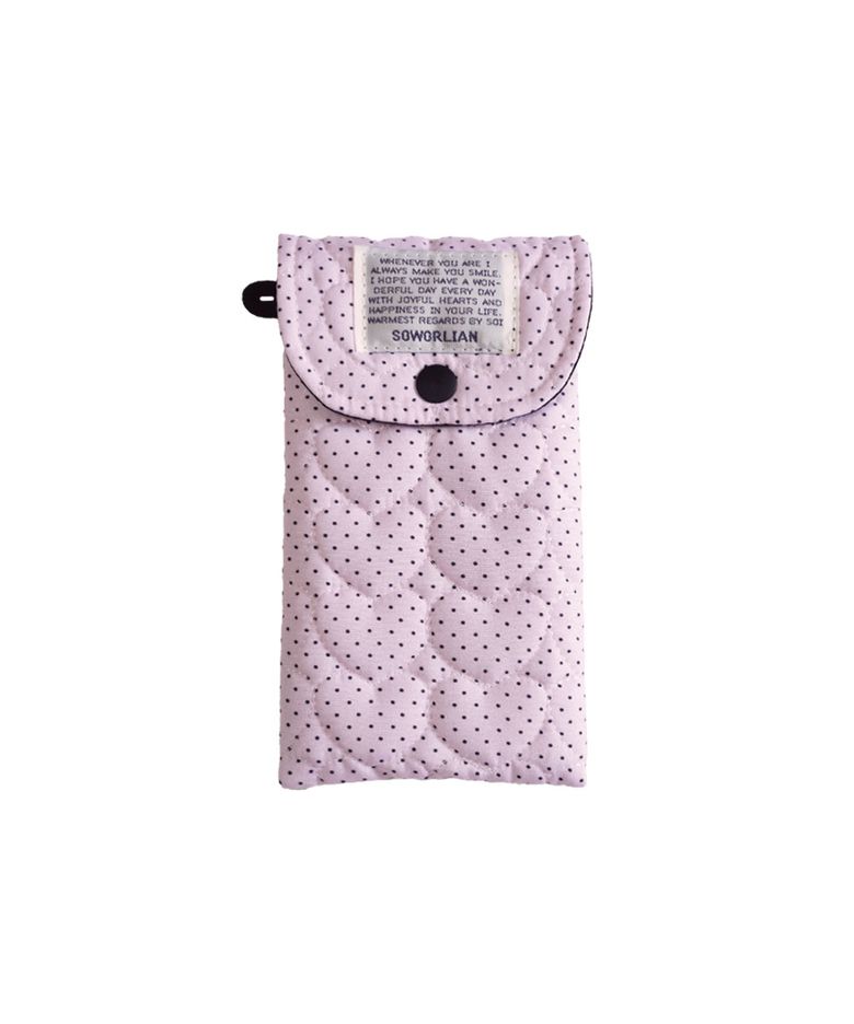똑딱필통 펜슬파우치_Petit Dot Pink