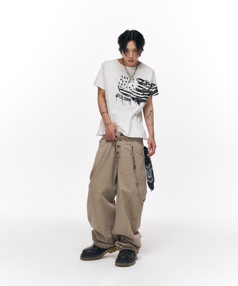 GRAFFITI CROPPED T SHIRT WHITE