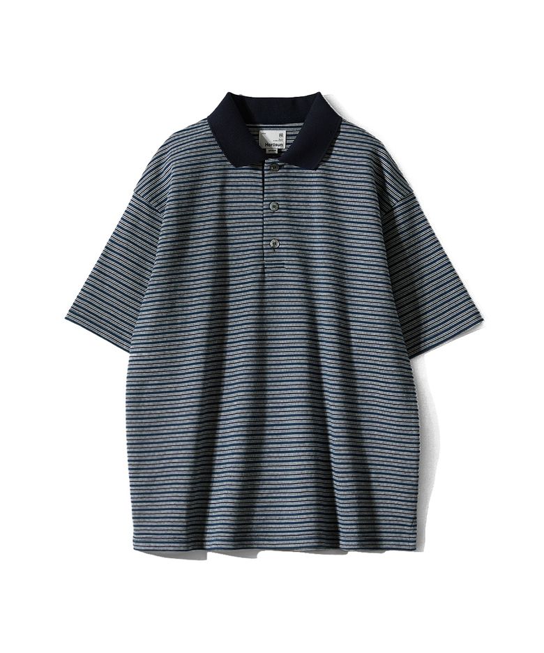 Sumerset Short Pique Stripe Pullover Shirt Evergreen