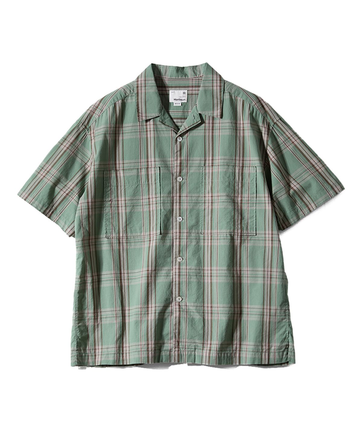 홀리선(HORLISUN) Joshua Multi Check Shirt Sage Green