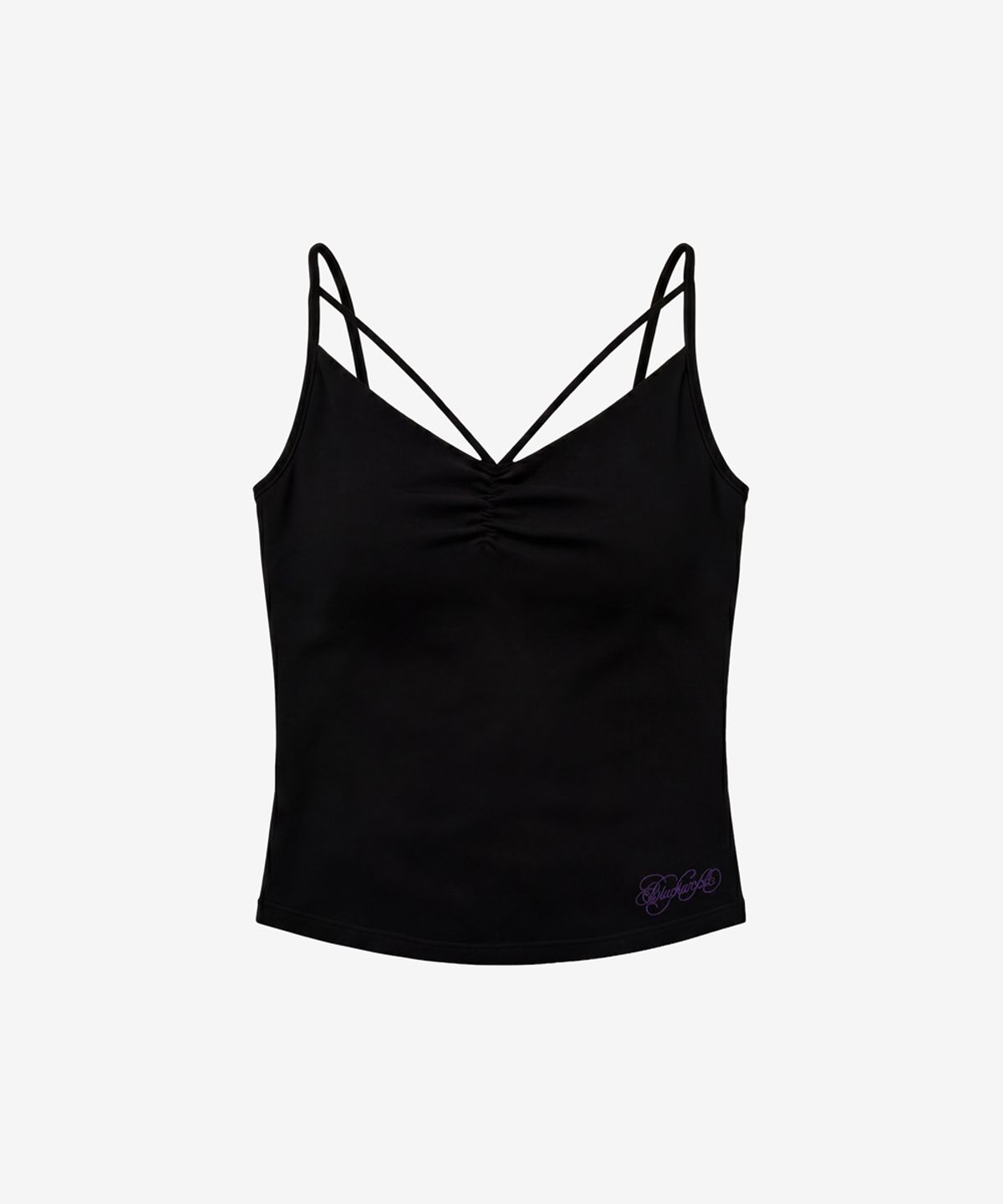 블랙 퍼플(BLACK PURPLE) 벨라 스트랩 나시_블랙 Vella Strap Sleeveless_Black