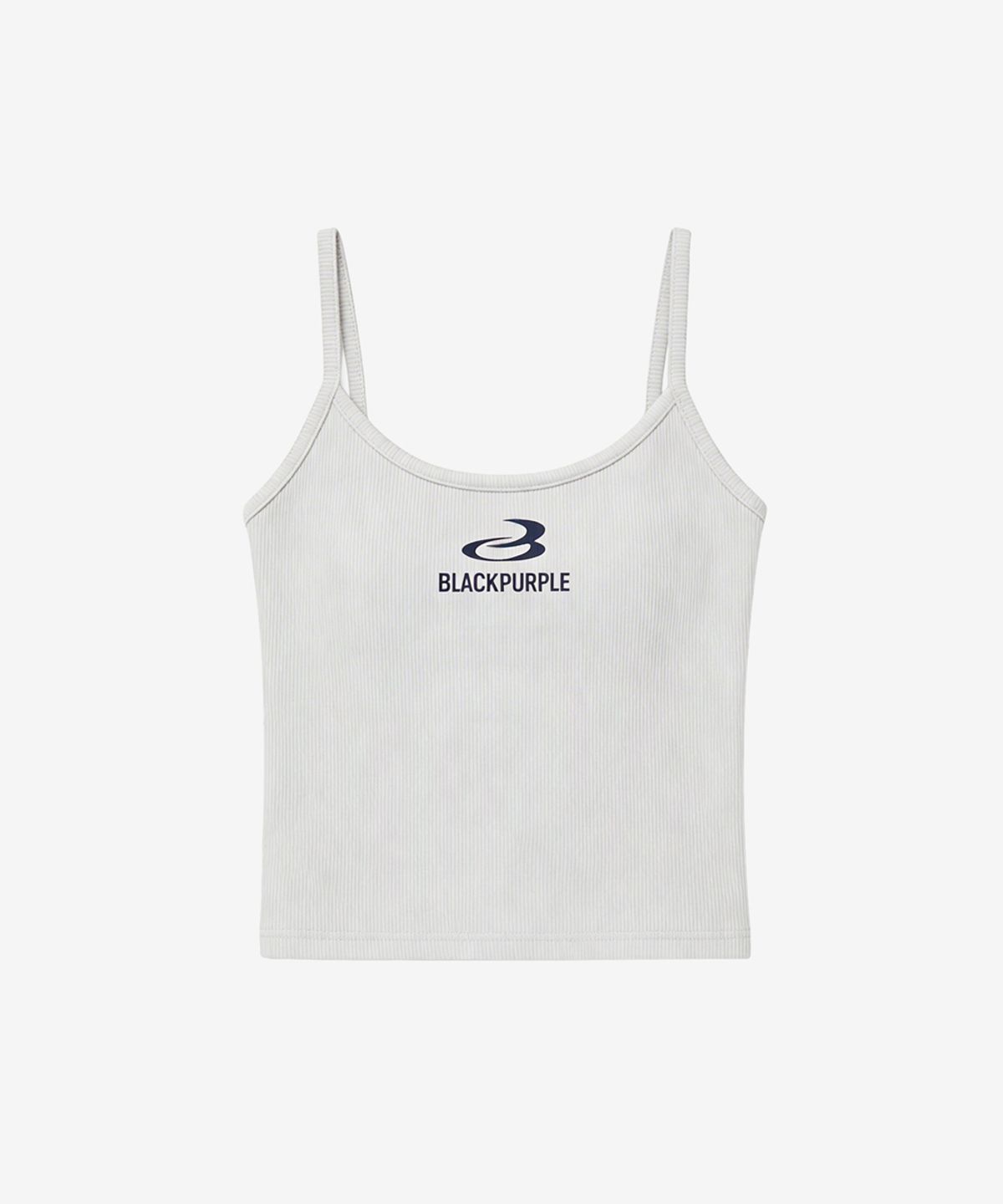 블랙 퍼플(BLACK PURPLE) 백리스 골지 나시_라이트 그레이 Backless Rib Sleeveless_Light Gray
