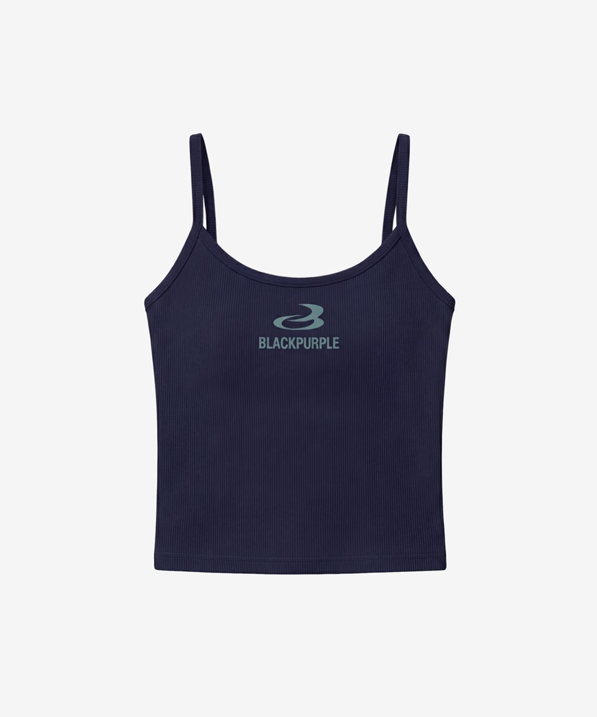 블랙 퍼플(BLACK PURPLE) 백리스 골지 나시_네이비 Backless Rib Sleeveless_Navy