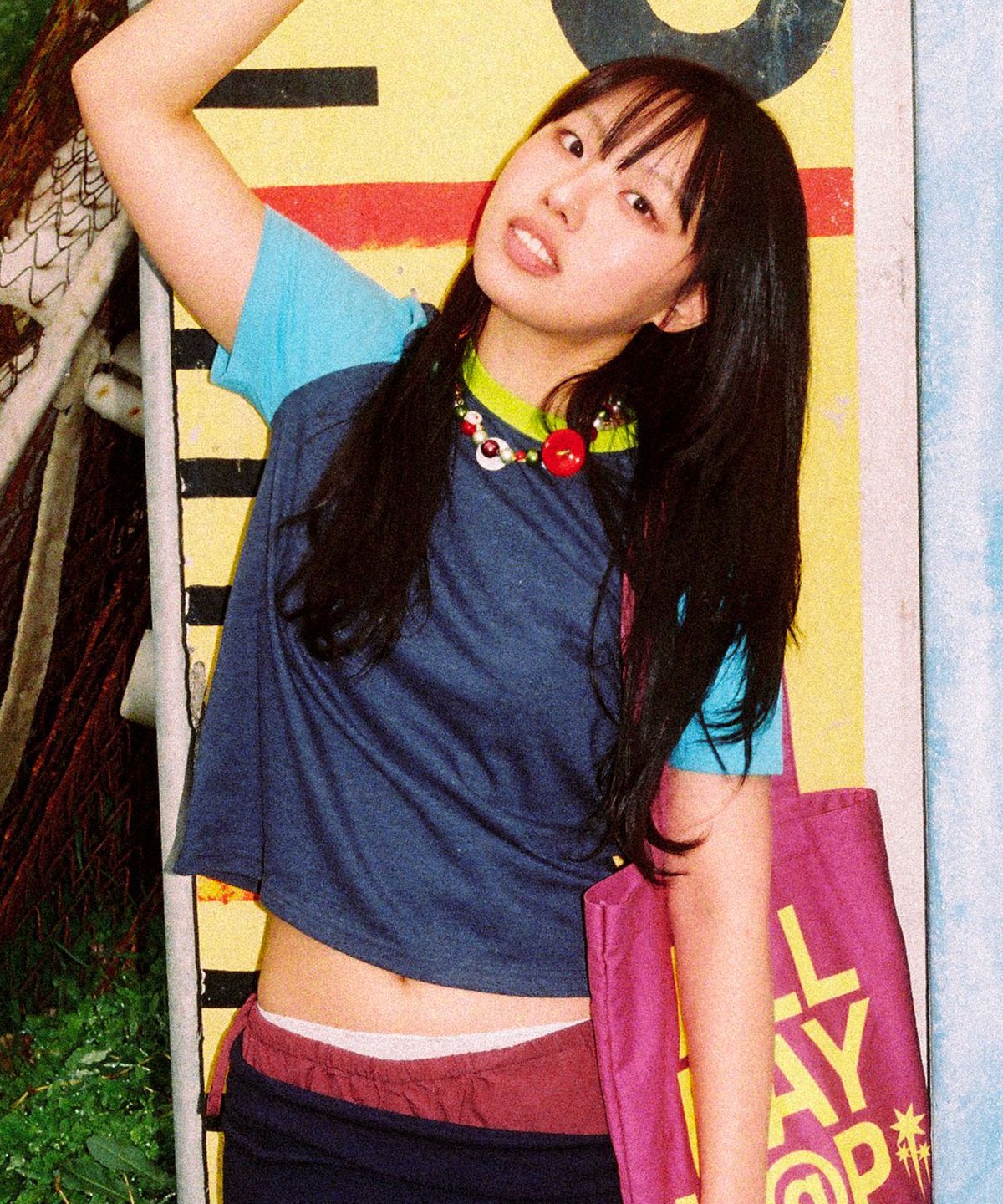 나이스고스트클럽(NICEGHOSTCLUB) X JIMMIZO COLOR BLOCK TEE_NAVY(NG2GMFT502B)