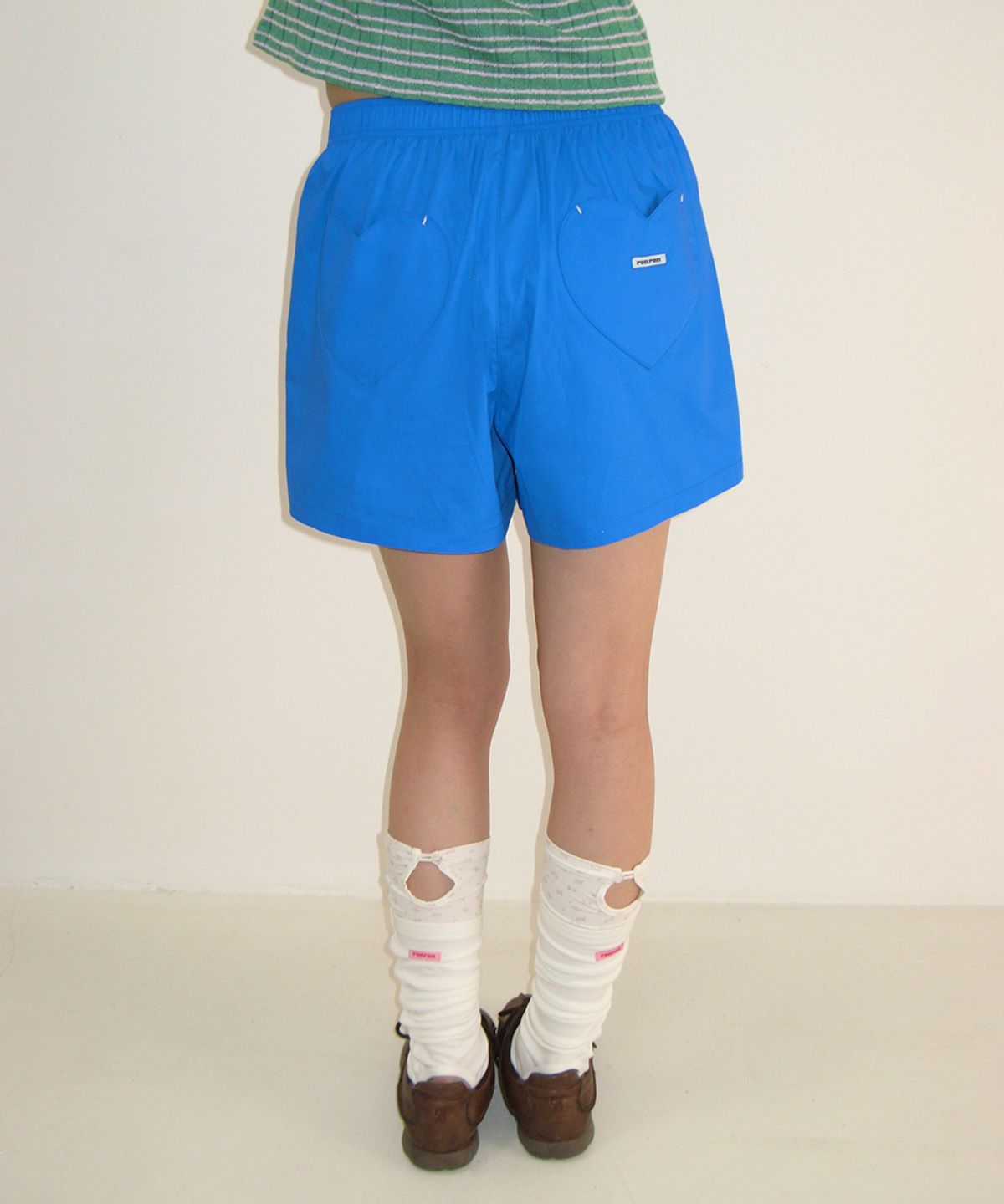 론론(RONRON) HEART POCKET TRUNK SHORT PANTS BLUE