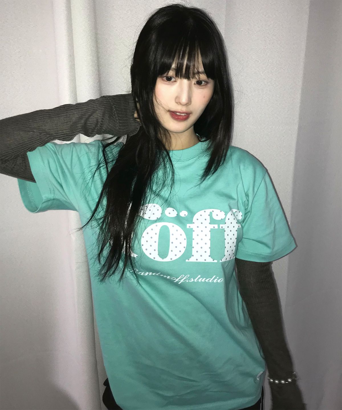 랜덤오프(RANDOMOFF) RÖFF TYPE PLAY DOT T-SHIRT MINT(White)