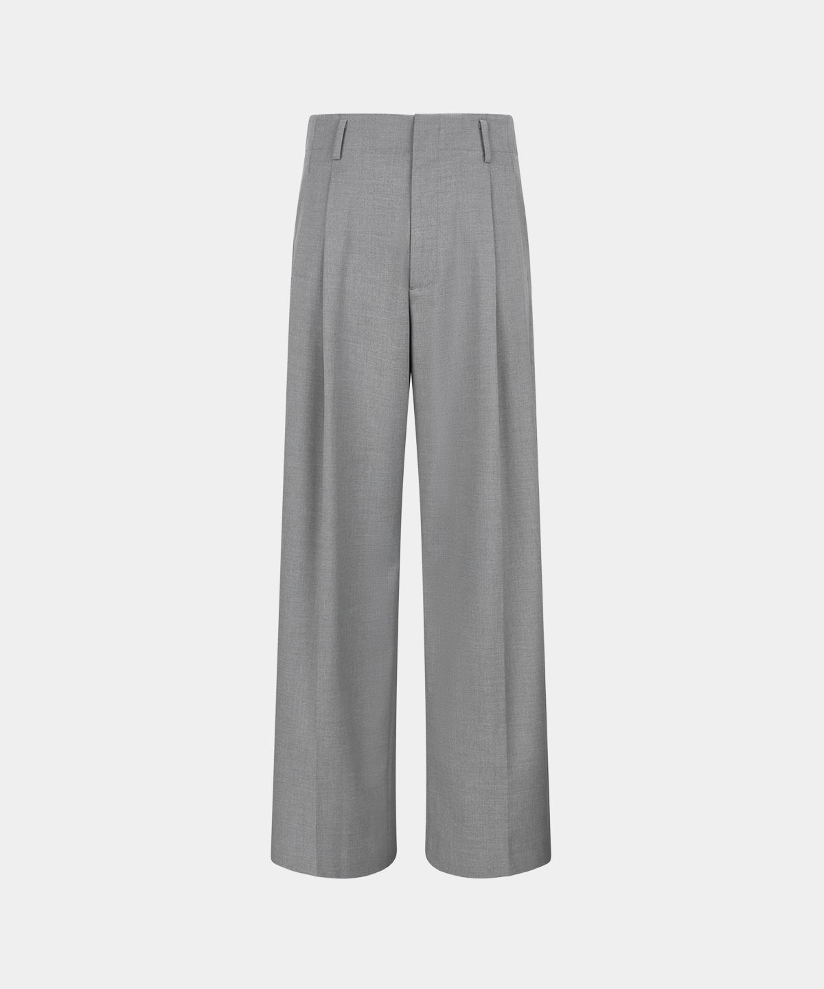 노이스(NOICE) WOOL TAILORED STRAIGHT PANTS - GRAY