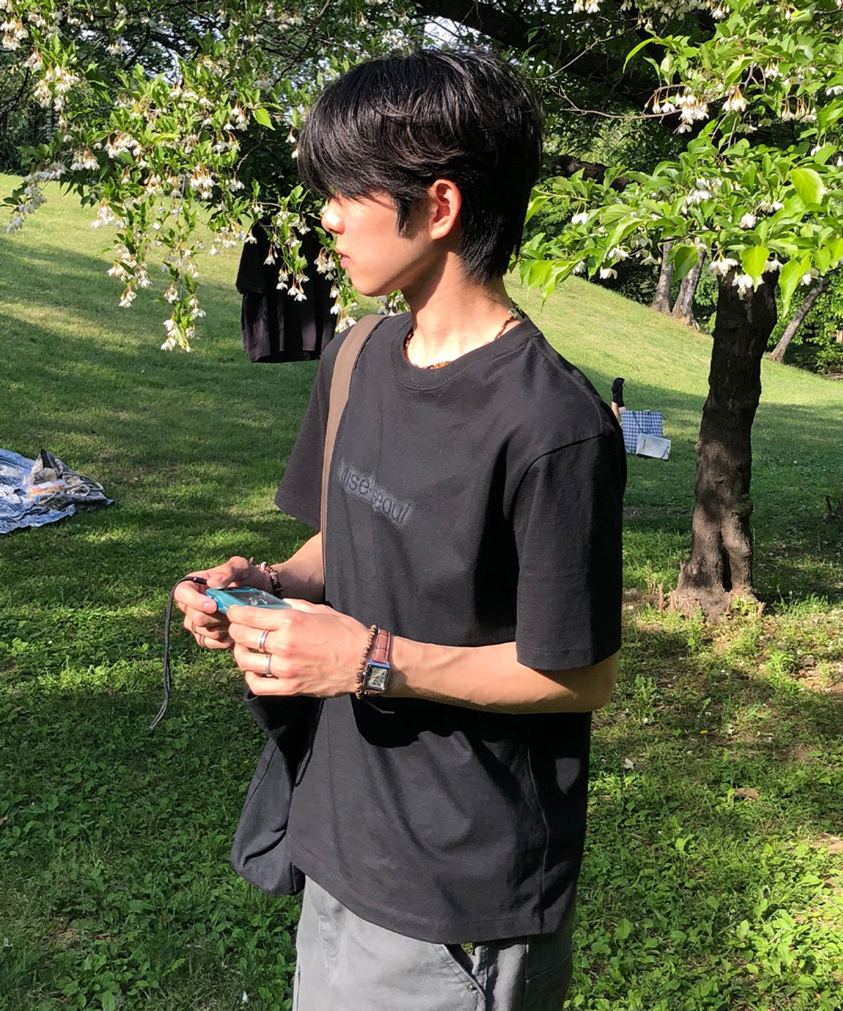 미세키서울 맨(MISEKISEOUL MEN) Pixel miseki logo short sleeve BLACK