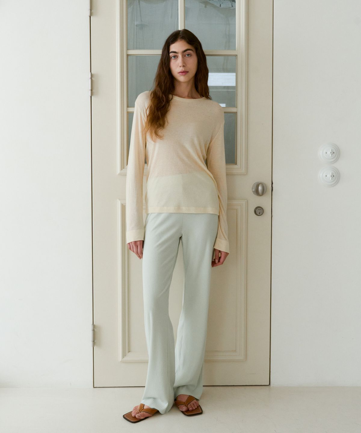 38컴온커먼(38COMEONCOMMON) Rib Knit Pants (Mint)