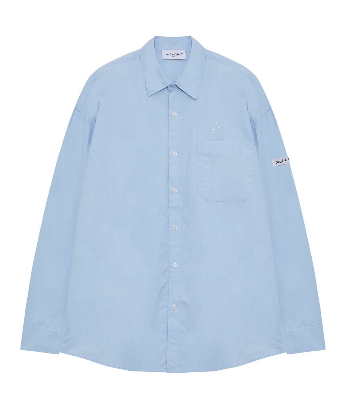 누프에블루(NEUFETBLEU) NEB nylon shirts (skyblue)