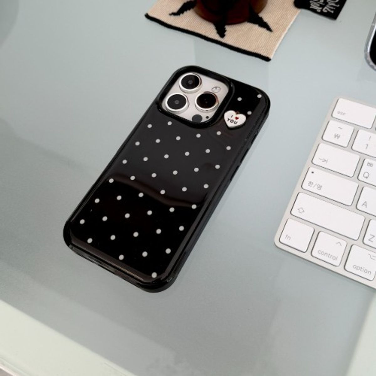 크림비(CREAMBEE) heart dot epoxy case/ 에폭시케이스