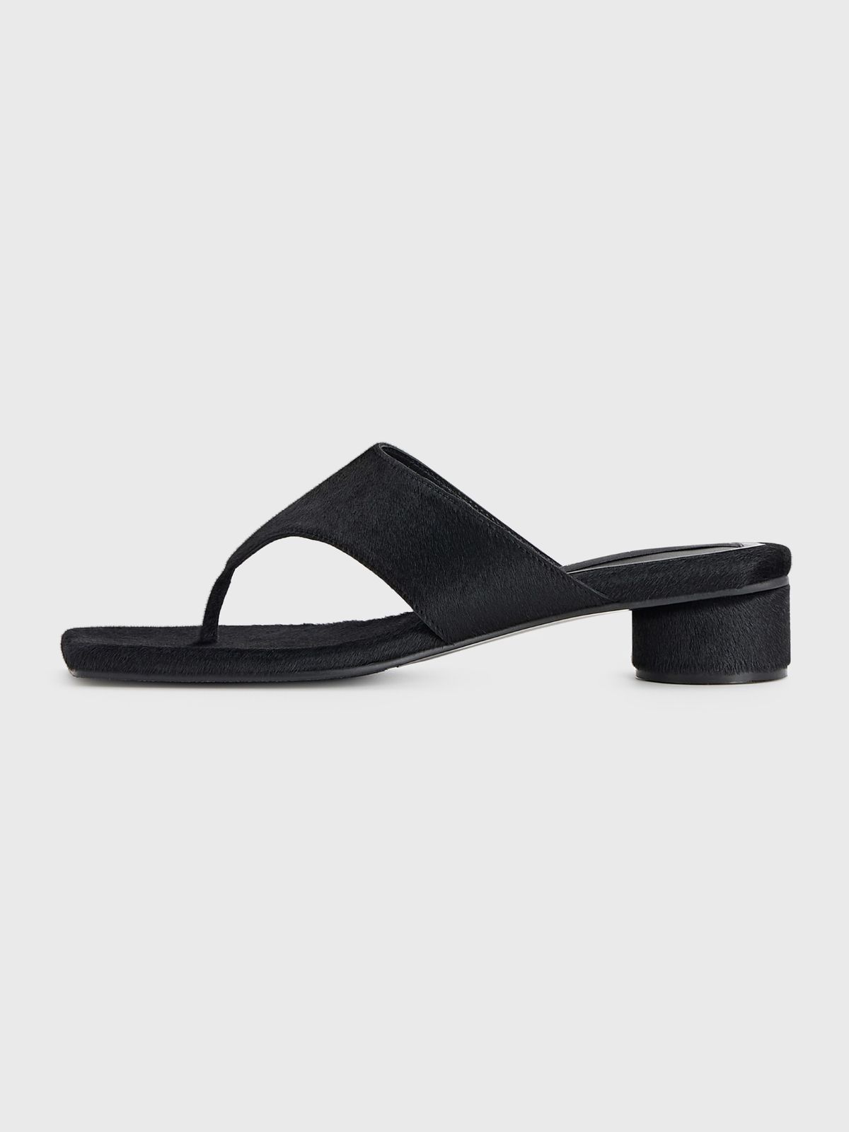 잡화룸(JABHUAROOM) HAIRY BLOCK SANDALS