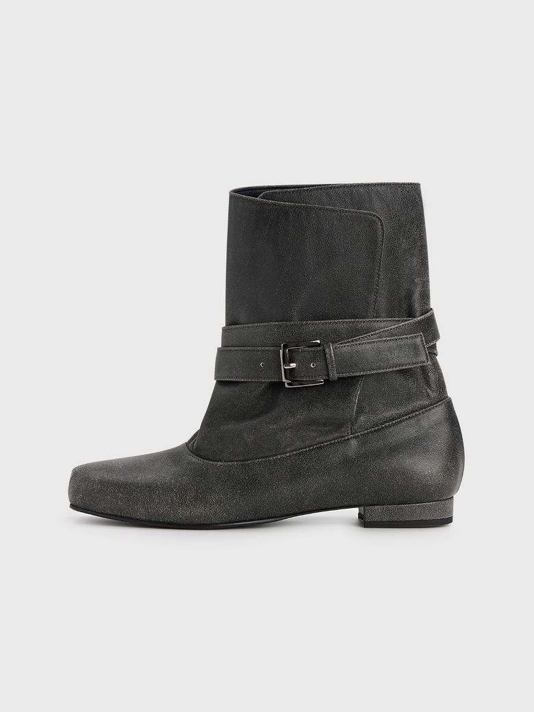 RAW SQUARE ANKLE BOOTS